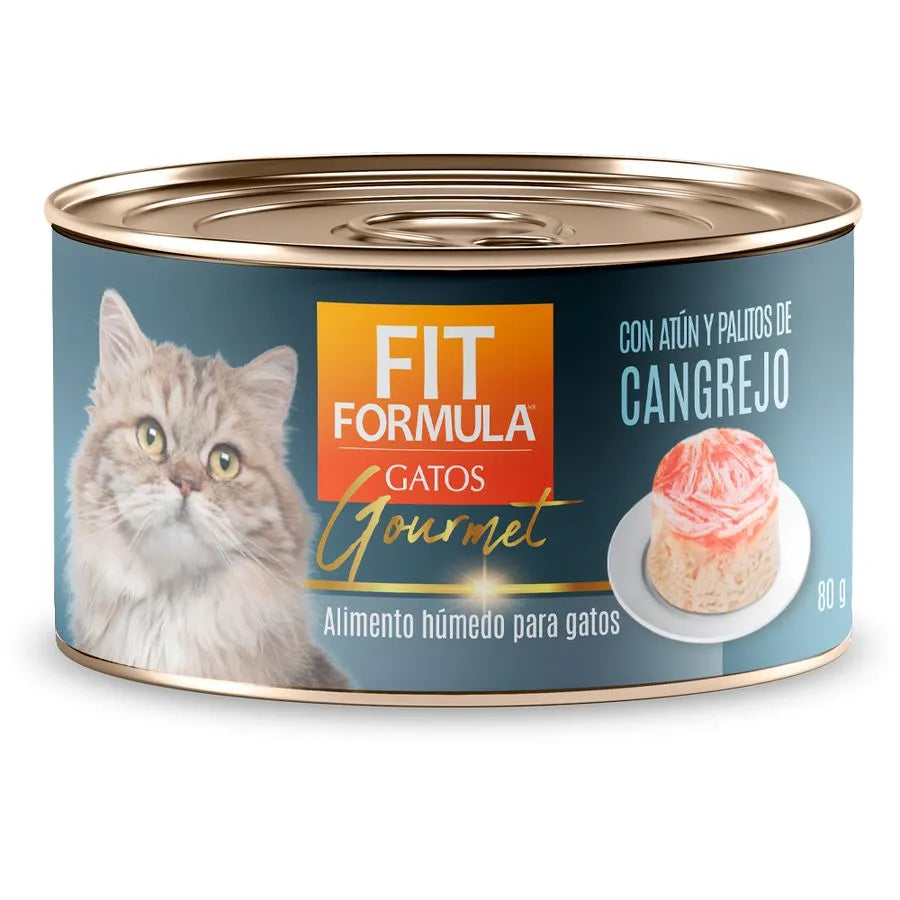 Fit Formula Gato Lata Gourmet Atun y Palitos de Cangrejo 80 grs.