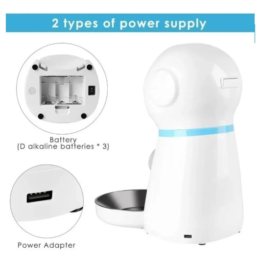 Comedero Robot Alimentador Automático Para Mascotas Dispensador