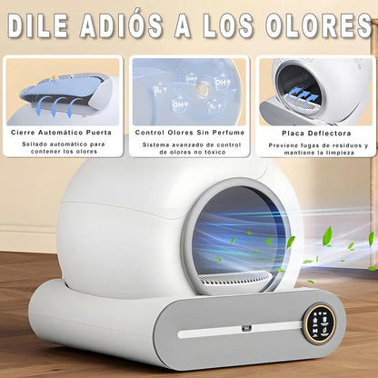 Arenero Robot Automatico Para Gatos Roro Baño Caja De Arena Limpieza Automatica