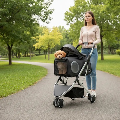 Coche Transportador Para Mascotas Perro Gatos Plegable