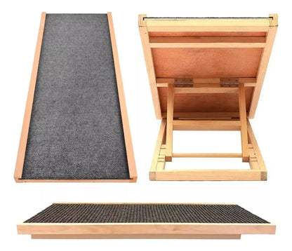 Rampa De Madera Plegable Grande Antideslizante Para Mascota