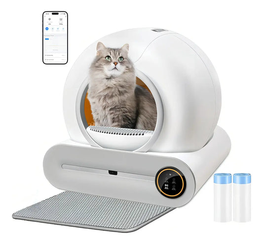 Arenero Robot Automatico Para Gatos Roro Baño Caja De Arena Limpieza Automatica