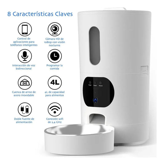 Automatic Pet Feeder With Camera, 5g & 2.4g Wi-fi