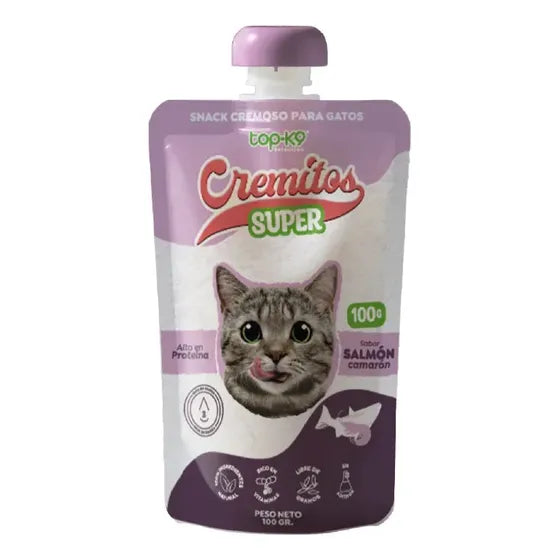 Snack Cremitos Super (gato) 100gr Salmón/camarón