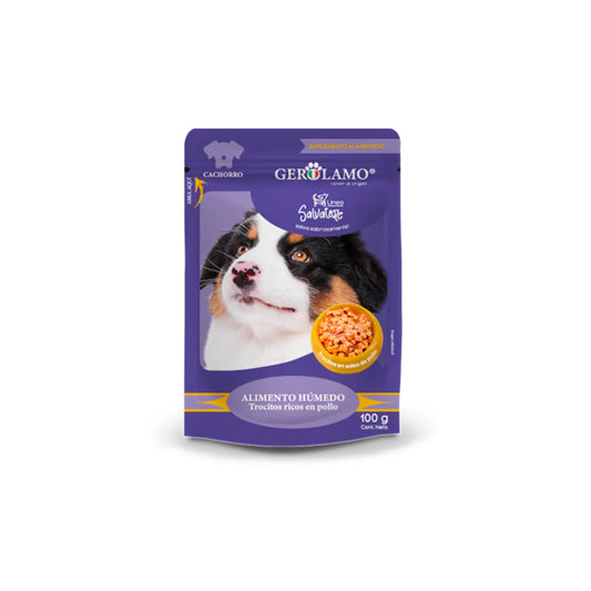Gerolamo Salvatore Pouch para Cachorros Pollo e Hígado 100gr