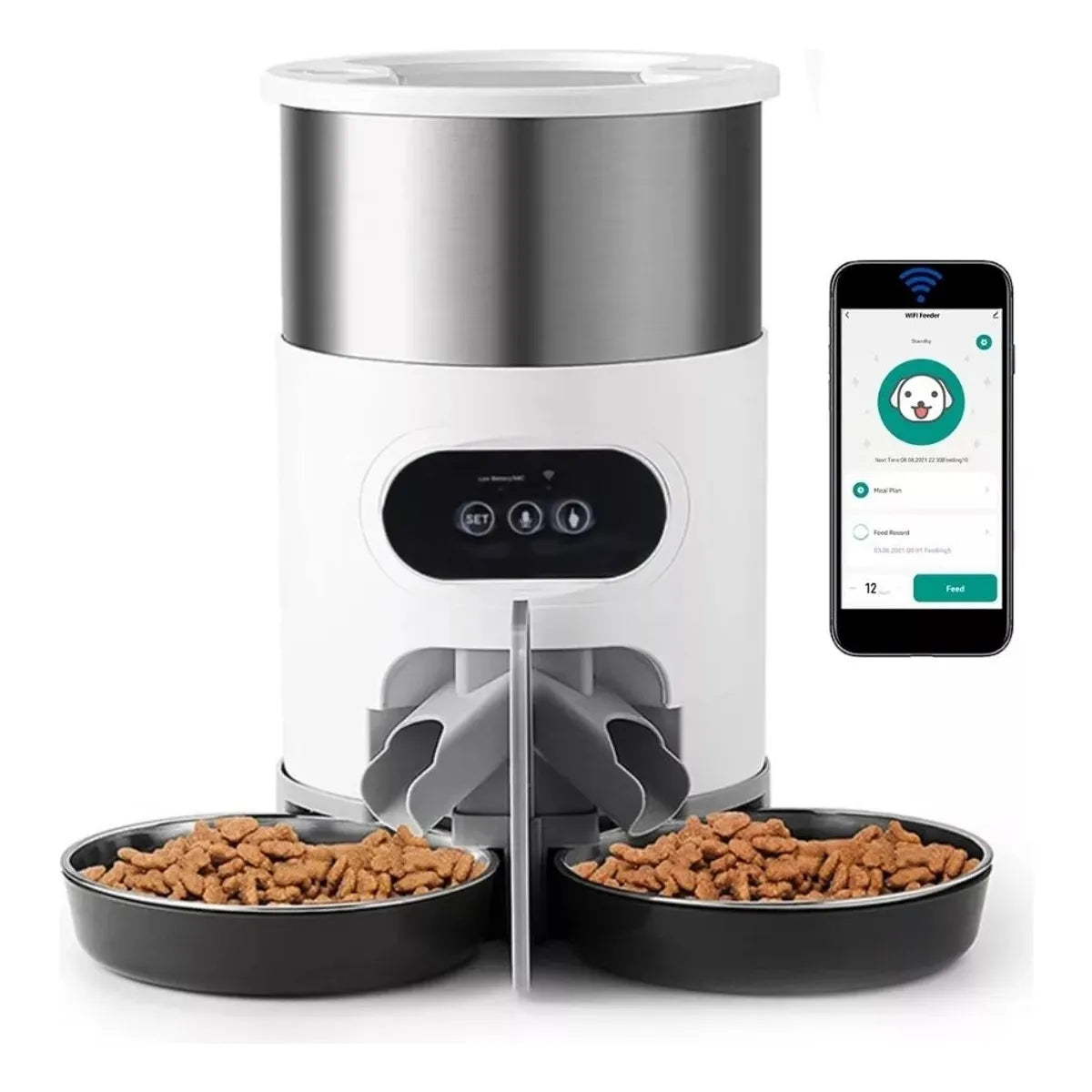 Comedero Automático WiFi 3L con Doble Plato para Perros y Gatos 🐾