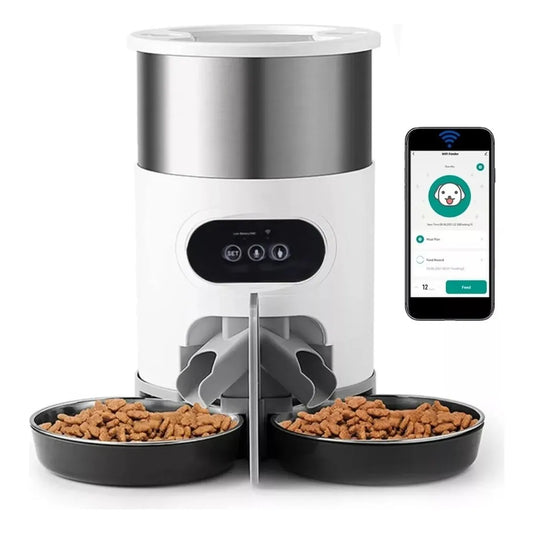 Comedero Automático WiFi 3L con Doble Plato para Perros y Gatos 🐾