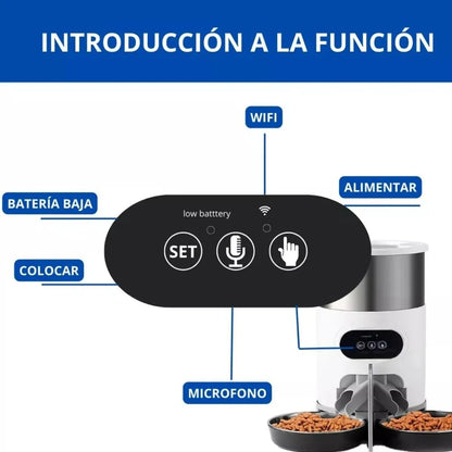Comedero Automático WiFi 3L con Doble Plato para Perros y Gatos 🐾