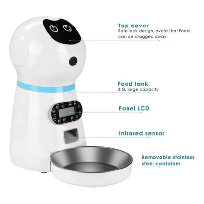 Comedero Robot Alimentador Automático Para Mascotas Dispensador