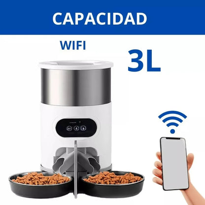 Comedero Automático WiFi 3L con Doble Plato para Perros y Gatos 🐾